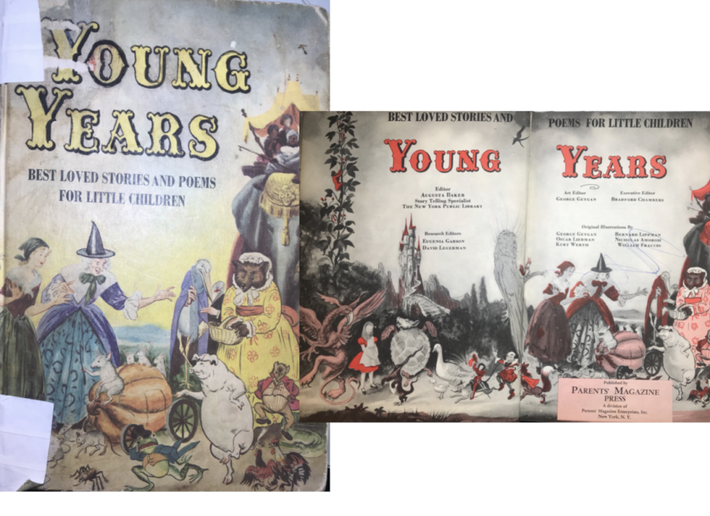 Image: cover and cover pages, Young Years, Editor Augusta Braxton Baker 