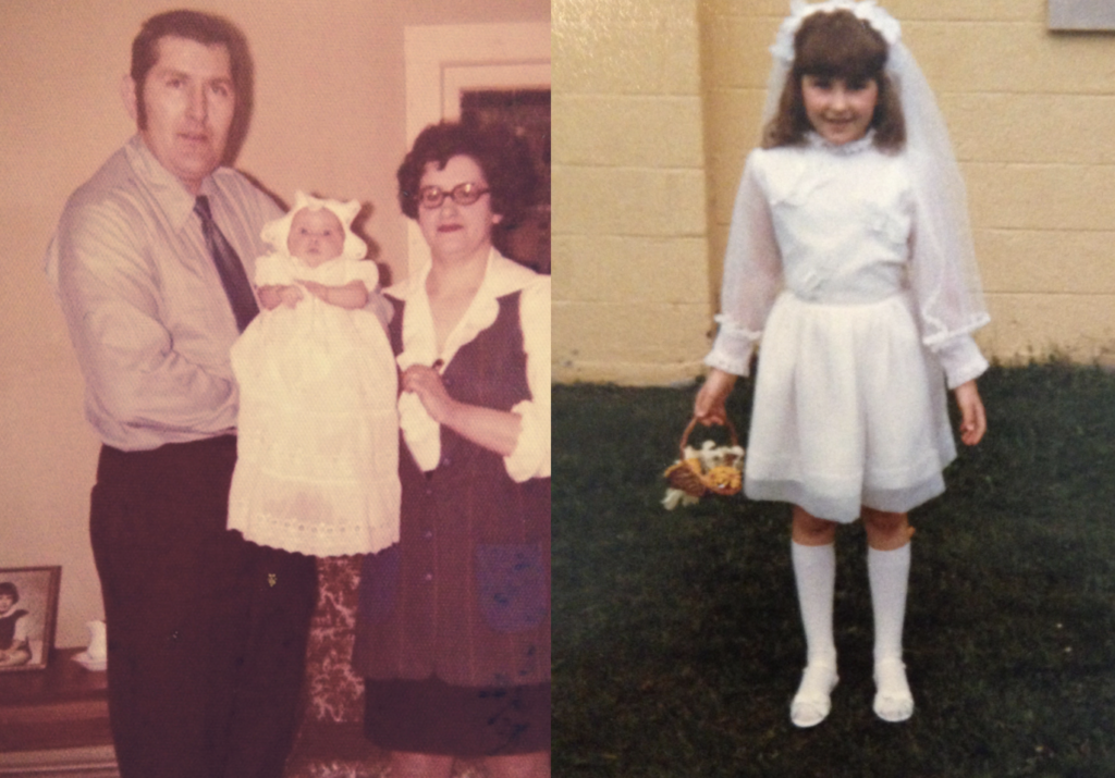 My parents at my baptism, plus my christening 